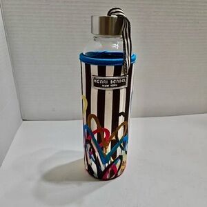Henri Bendel New York Limited Edition James Goldcrown Design Glass Water Bottle